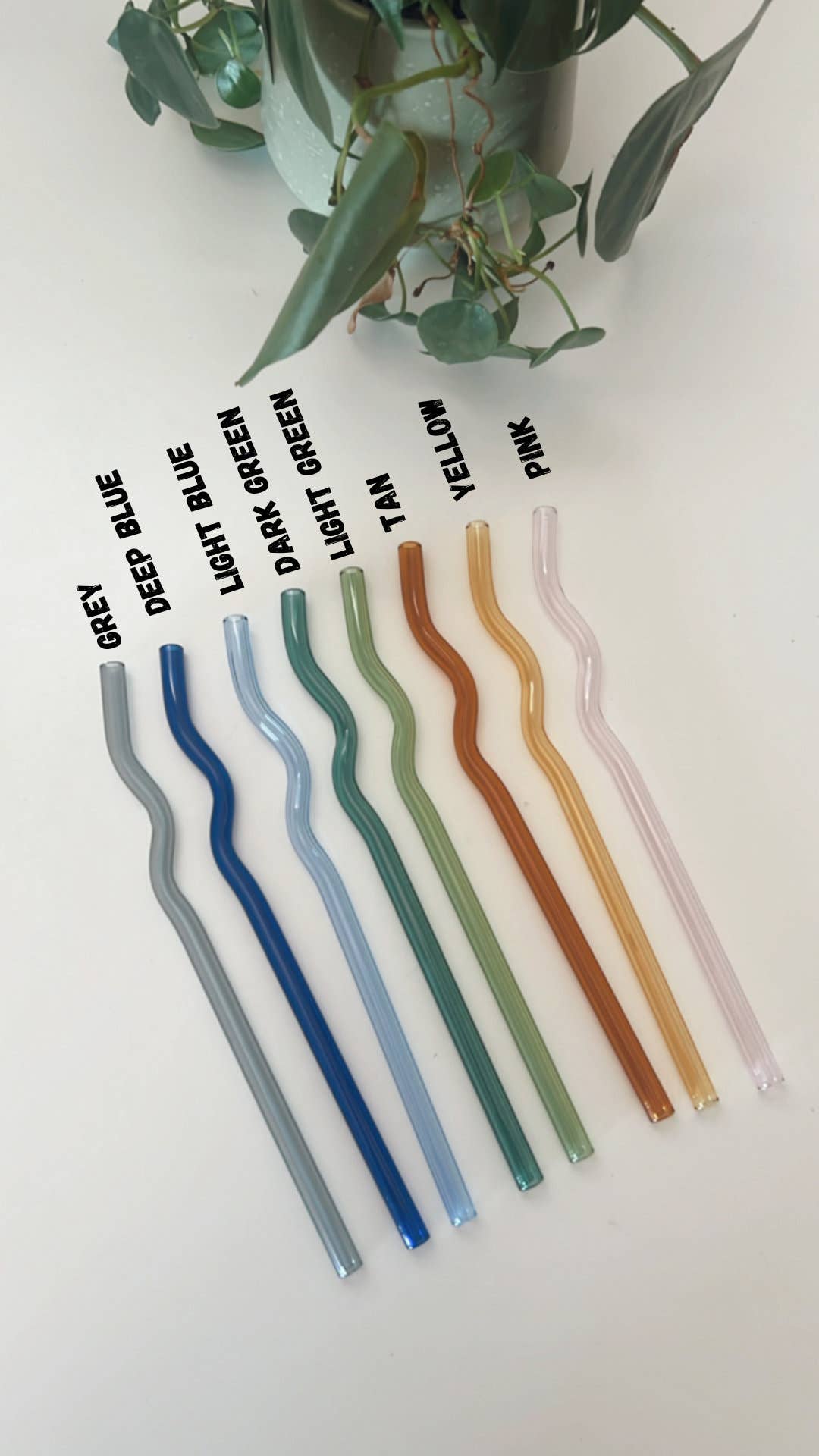 NVDSIGNZ - Vendita all'ingrosso Cannuccia - Cannucce di vetro ondulate multicolori per birra e caffè freddo.