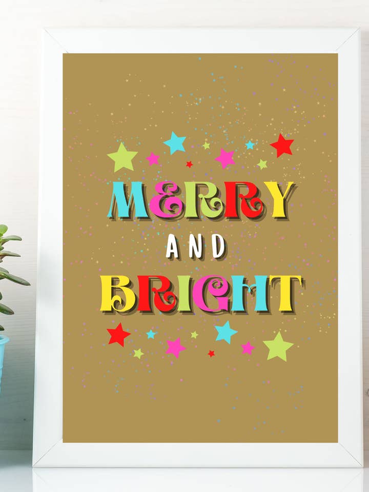 God och ljus regnbåge jul citat vägg konst tryck för wholesale av Printicole