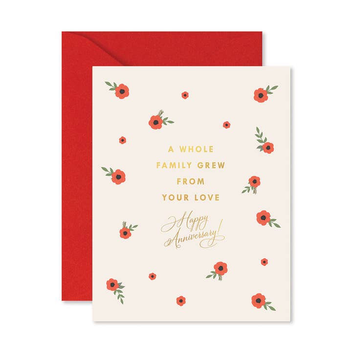 Ginger P. Designs - Vendita all'ingrosso Biglietti di auguri per anniversario - Biglietto di auguri per l'anniversario di Family Grew0