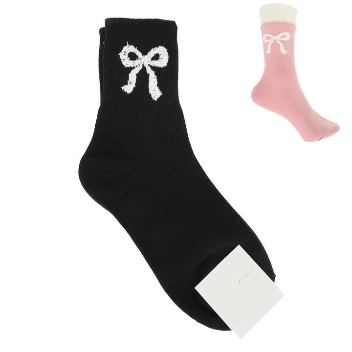 SP Sophia Collection - Wholesale Socks - Women's - Bow Theme Comfort Cotton Knit Socks