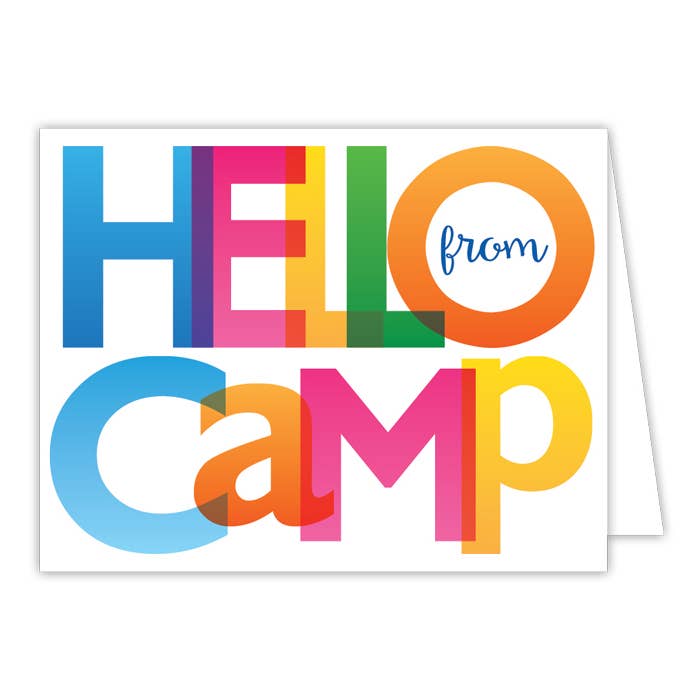 RosanneBeck Collections - Wholesale Everyday Greeting Card - Hello From Camp Greeting Card