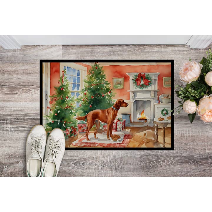 Redbone Coonhound julkakor dörrmatta 24x36 DAC3873 för wholesale av Caroline's Treasures