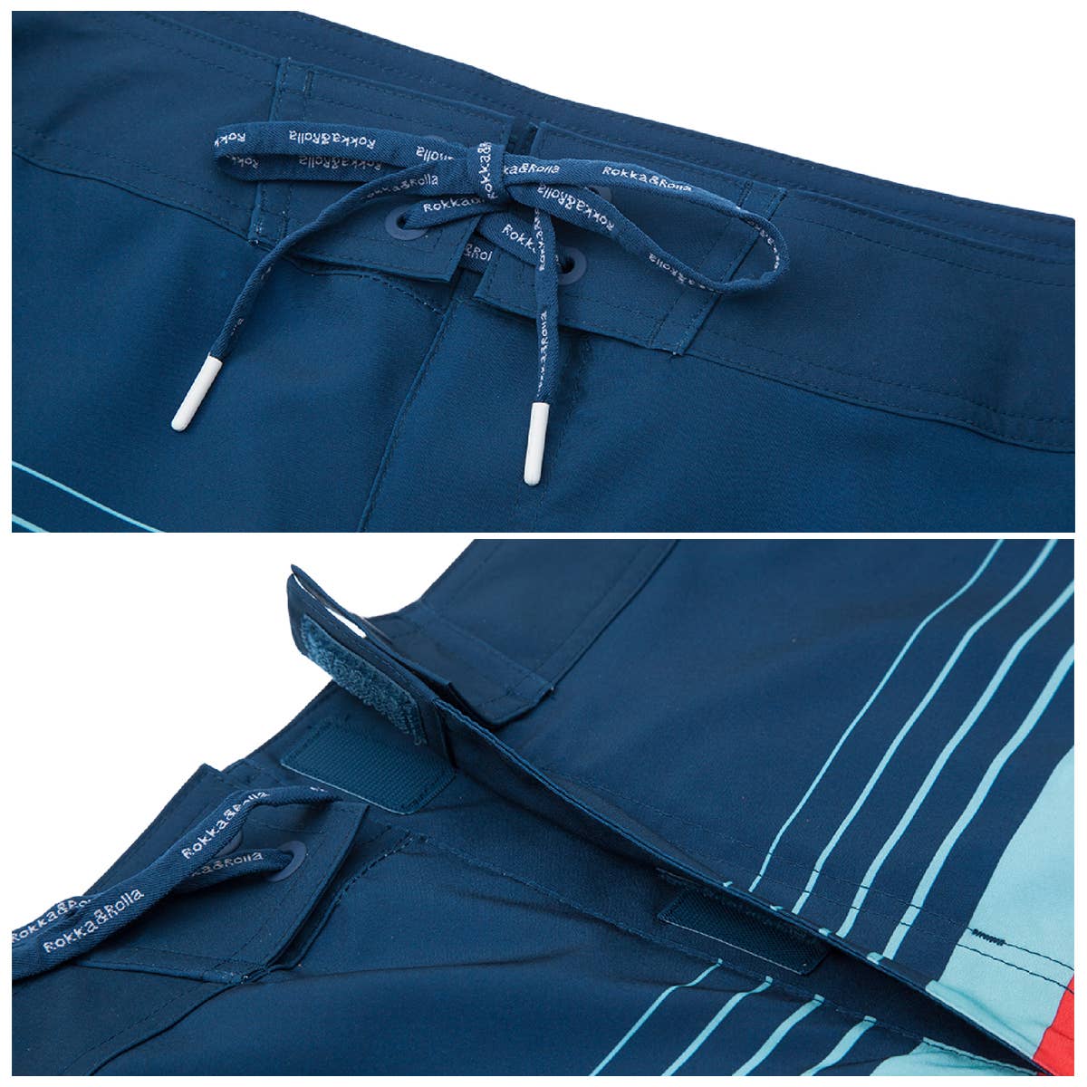 Rokka & Rolla - Wholesale Swim Shorts - Men's - Men's 9" 4-Way Stretch Board Swim Shorts Swimwear21