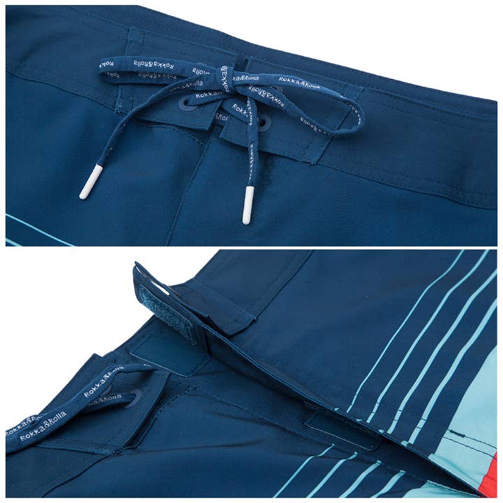 Rokka & Rolla - Wholesale Swim Shorts - Men's - Men's 9" 4-Way Stretch Board Swim Shorts Swimwear21