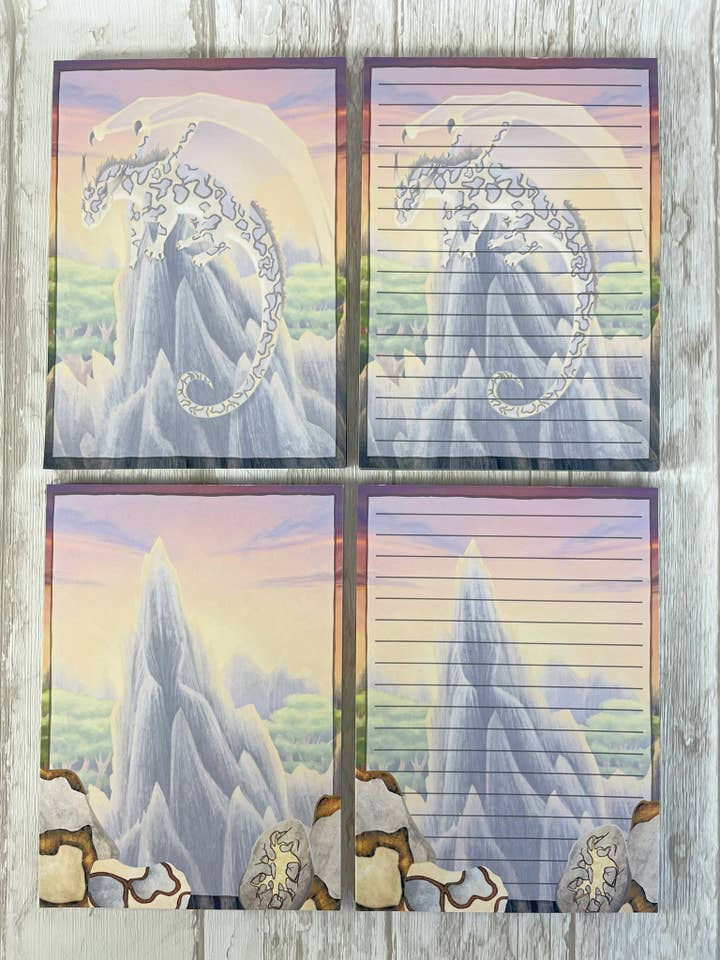 Septarian Mineral Dragon - 5 x 7 Notepads for wholesale by Two Twisted Dragons