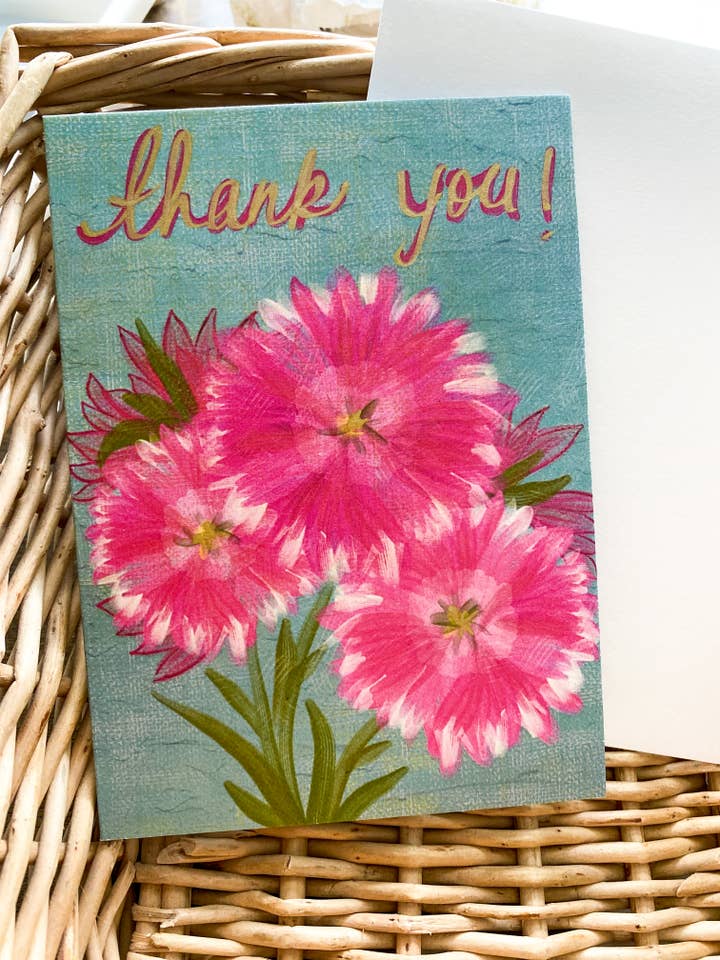 Tarjetas de agradecimiento - Sweet Williams para venta al por mayor de Saffron Street Studio