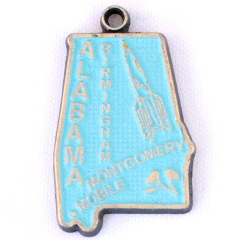 Gleeful Peacock - Wholesale Individual Charm/Pendant - Alabama State Charm (available with Bracelet or Necklace)1