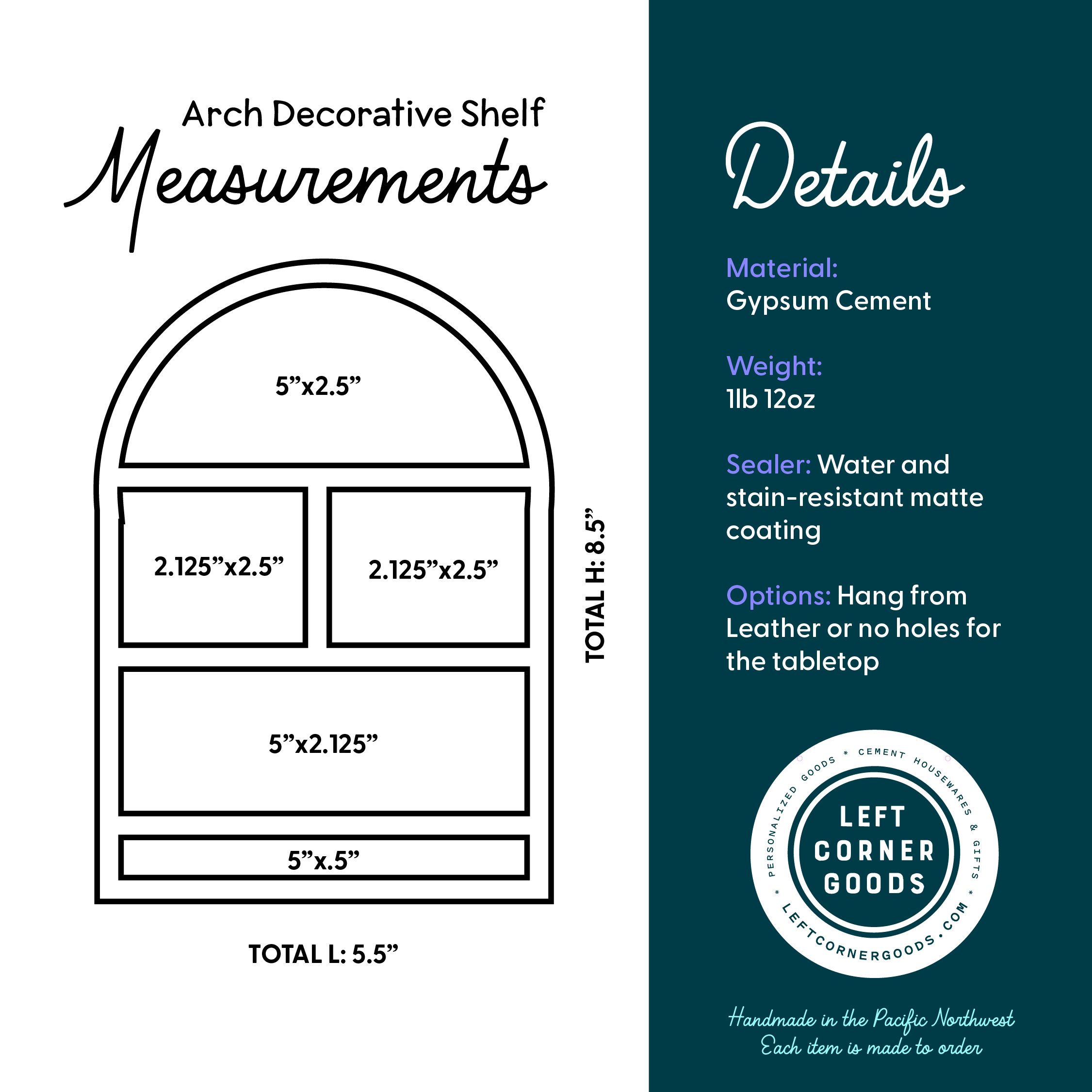 Left Corner Goods - Wholesale Wall Mounted Shelf - Arch Display Shelf | Curio Shelf | Shrine Altar display8