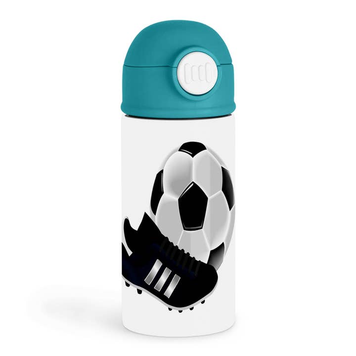 3dRose, Image of Soccer Ball and Shoe Close Up, Kids Water Bottle for wholesale by 3dRose
