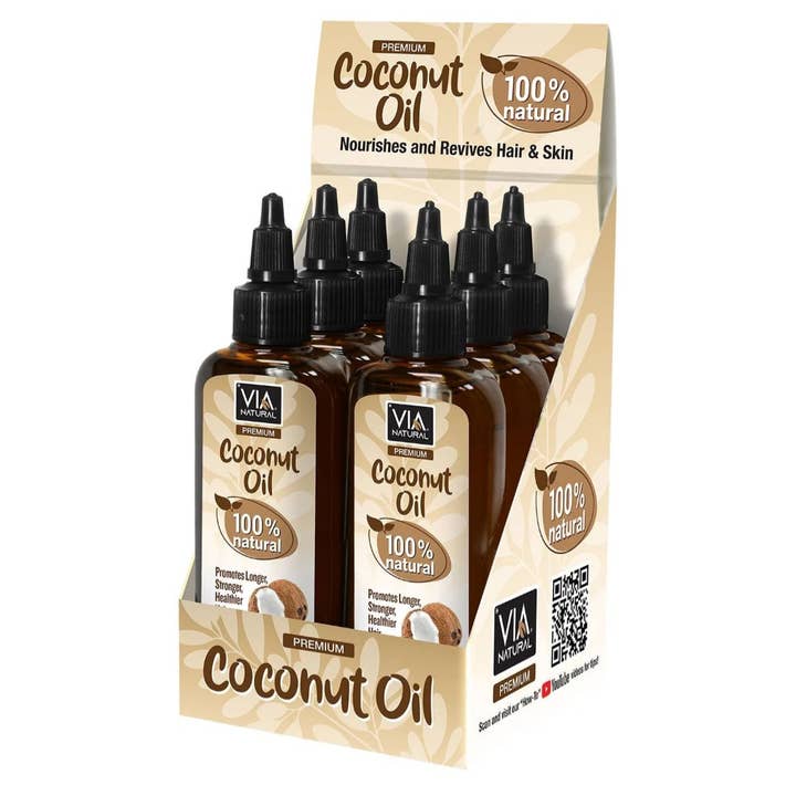 VIA Kokosolie 100% Naturlig 3,5 oz – Kasse med 6 stk. for engroshandel hos Majestic Wholesale