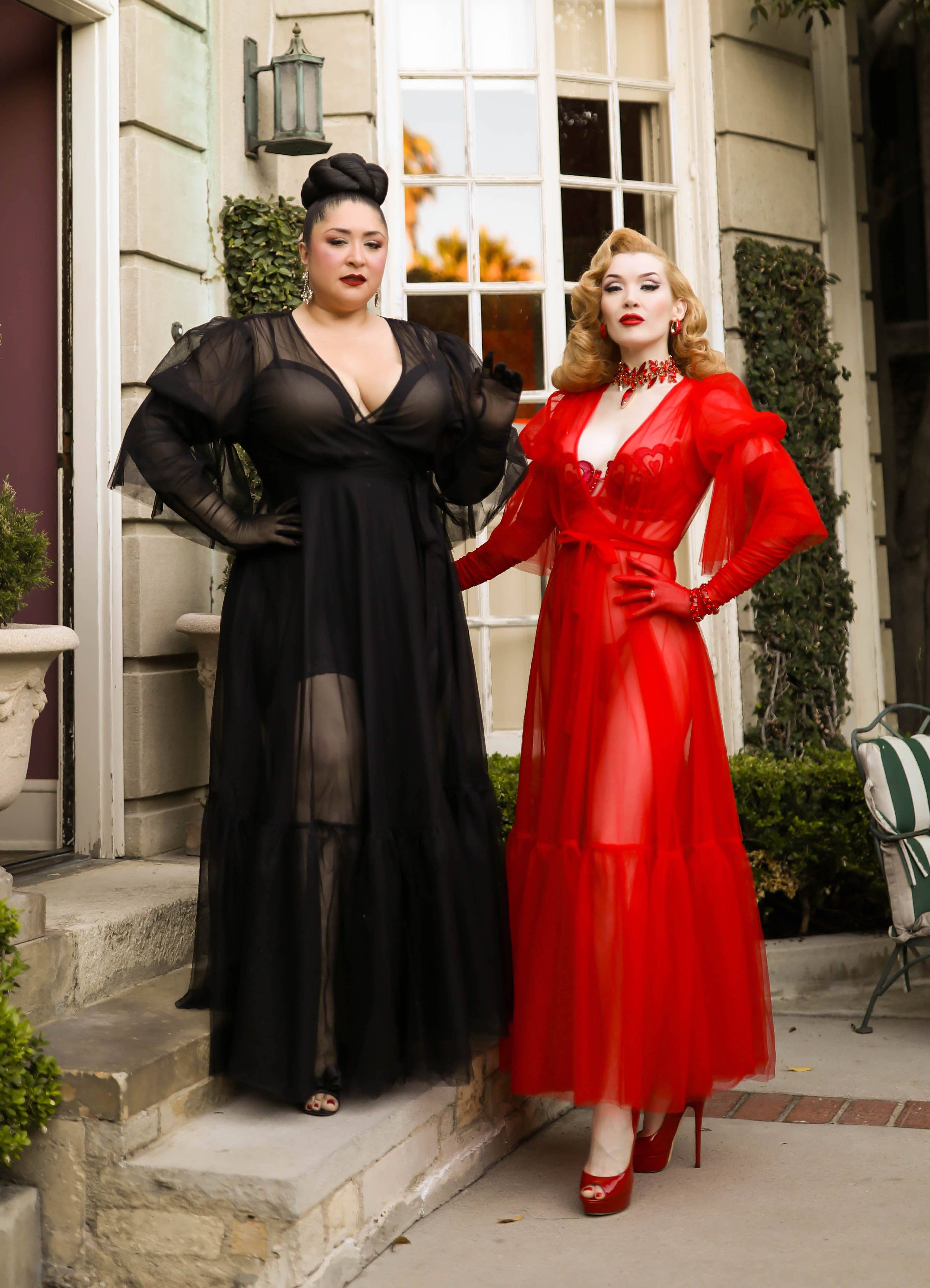 Elle Rebel - Wholesale Dress - Women's - Timeless Temptress Tulle Robe Dress4