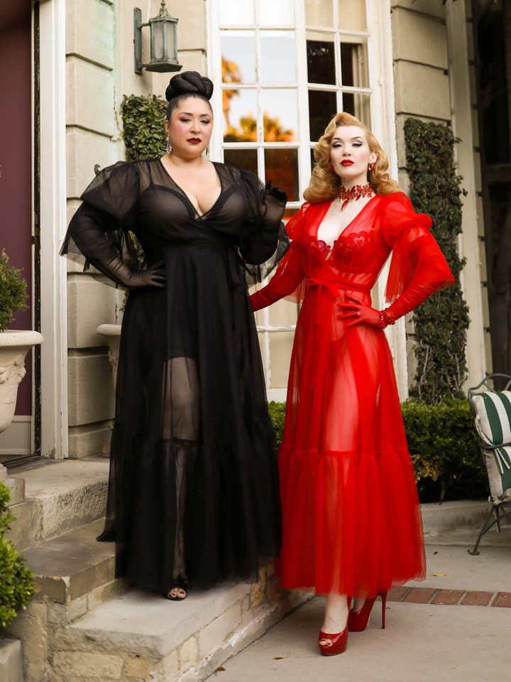 Elle Rebel - Wholesale Dress - Women's - Timeless Temptress Tulle Robe Dress4