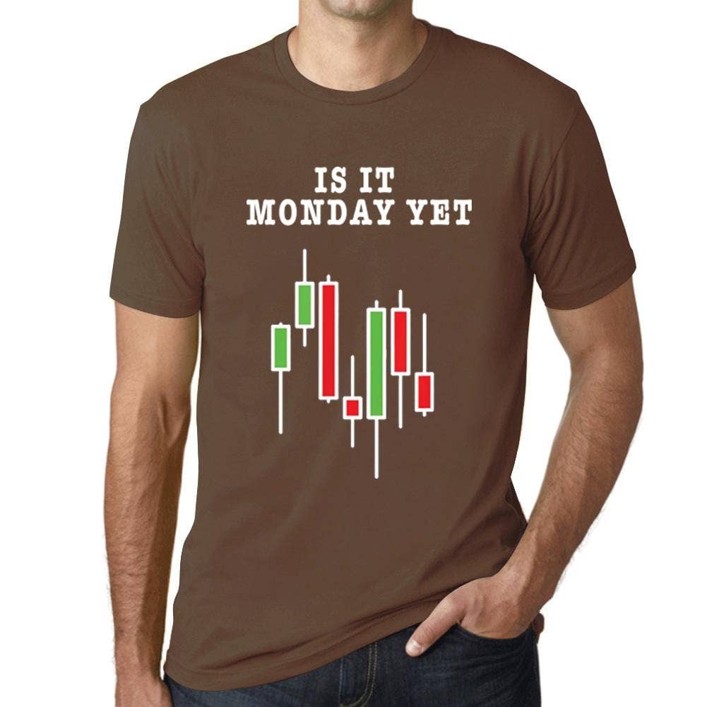 ULTRABASIC - Wholesale Screen Printed T-Shirt - Men's - Men’s Graphic T-Shirt Is It Monday Yet Stock Market Traders Aqua Gift Idea11