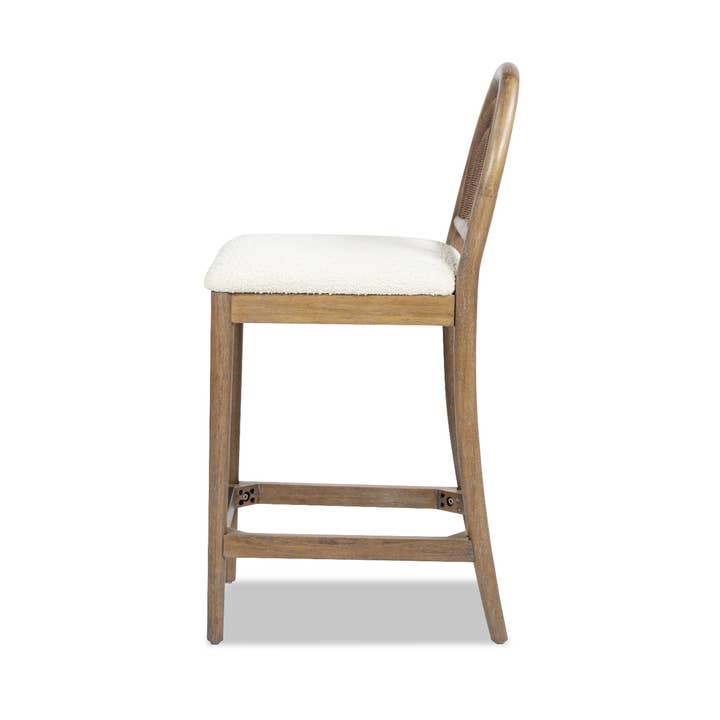 Jennifer Taylor Home - Wholesale Stool - 27" Arched Back Wood & Upholstered Set of 2 Counter Stools2