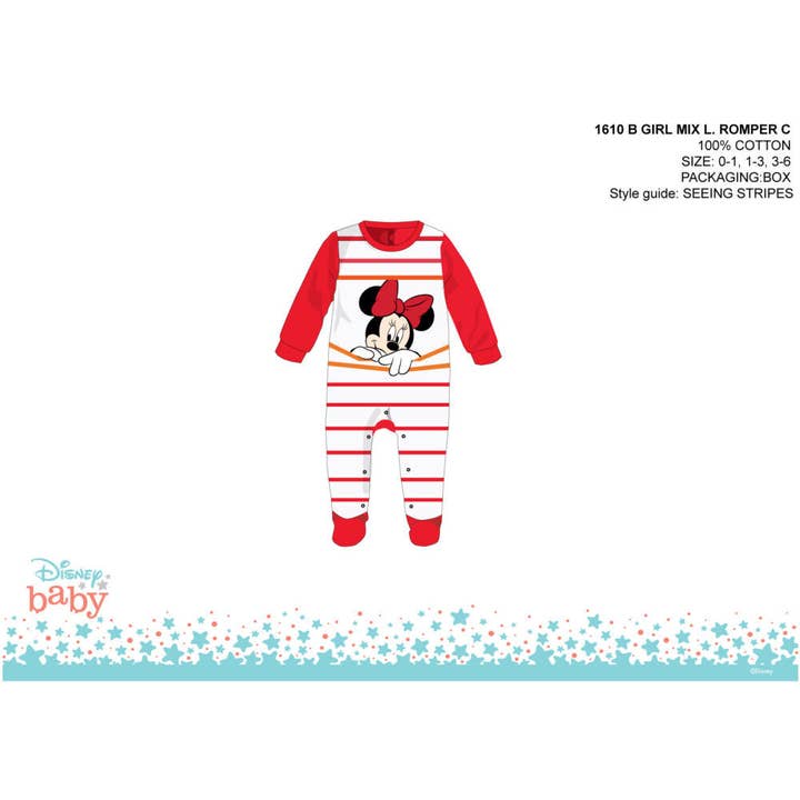 Evidence - Vendita all'ingrosso Tutina - Neonati - Sdraietta per neonati Disney Minnie Mouse bianco-rosso