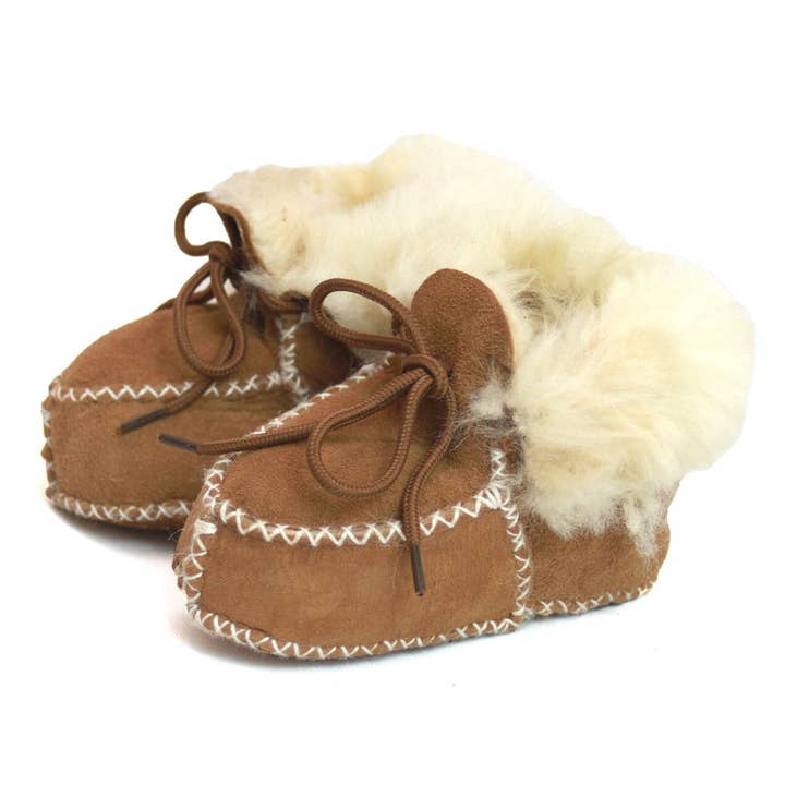 Eastern Counties Leather - Wholesale Booties - Kids - CSB Sheepskin Lace-Up Baby Bootie Slipper