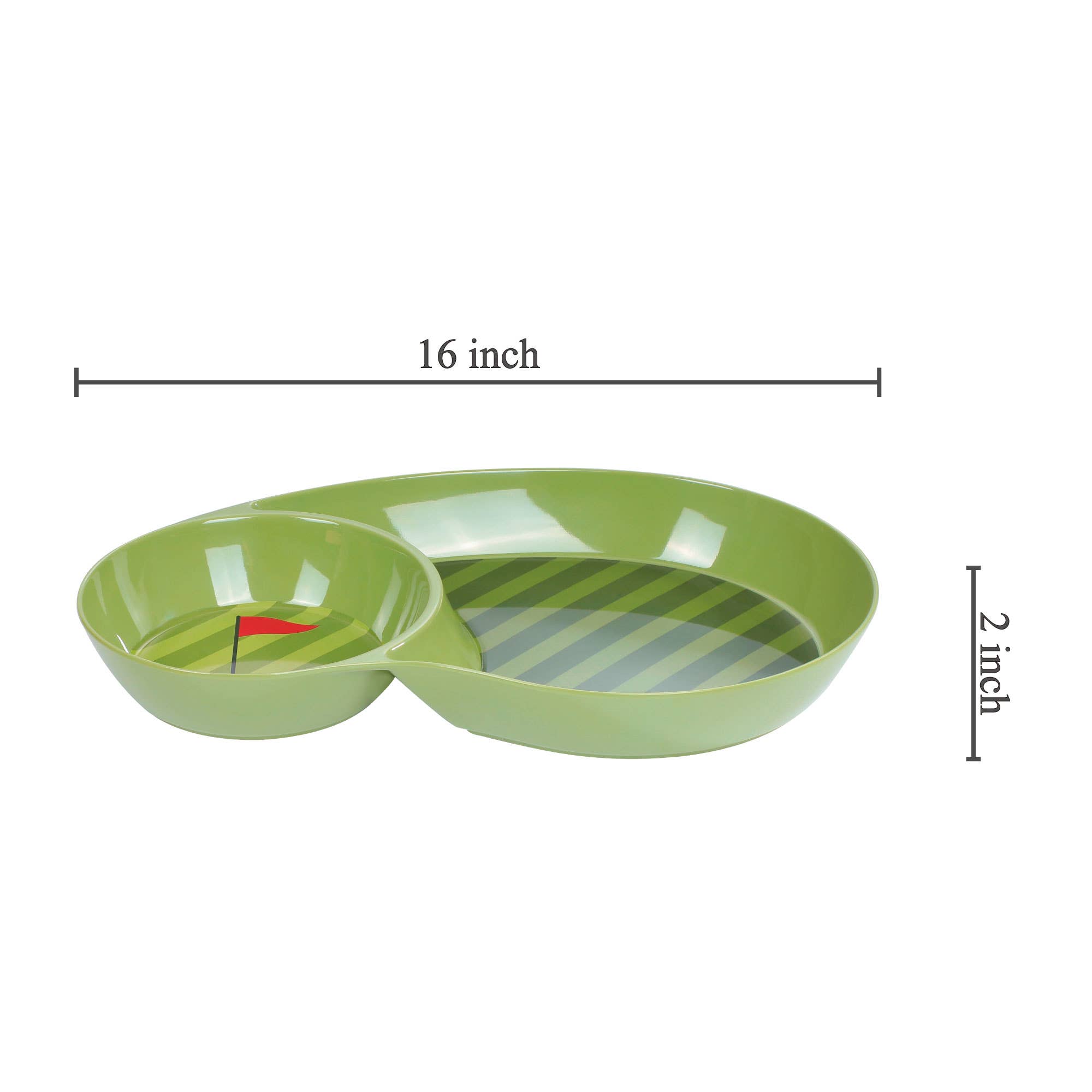 Supreme Housewares - Wholesale Platter - 16" Golf-Themed Melamine Chip and Dip Platter3