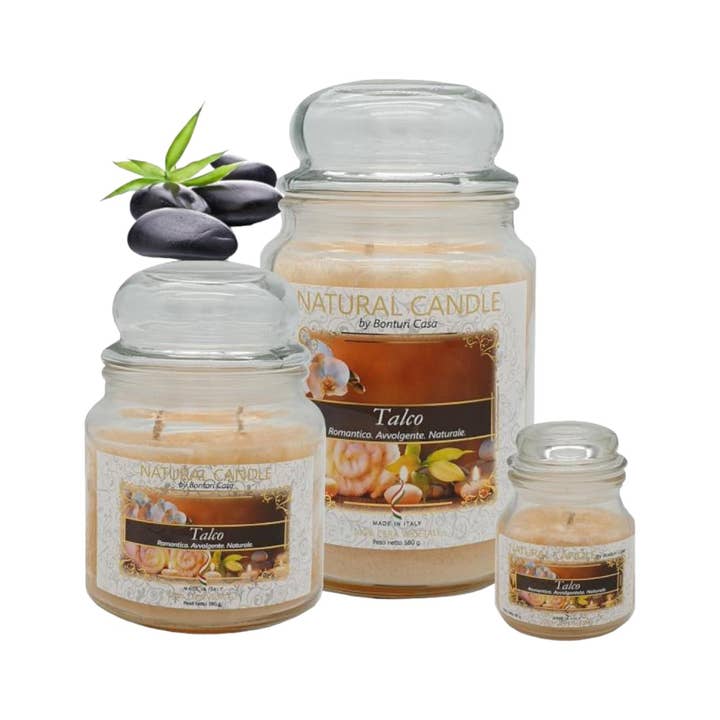 B15 | Carton de 4 grandes bougies Talc de 580 g chacune. pour la vente par pirotta srl