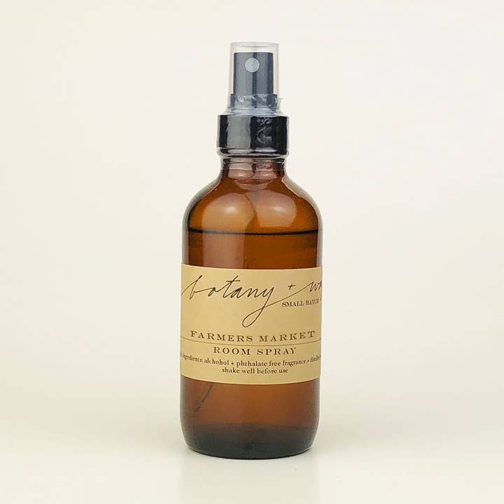 Farmers Market 4oz. Room Spray for wholesale by botany+wax