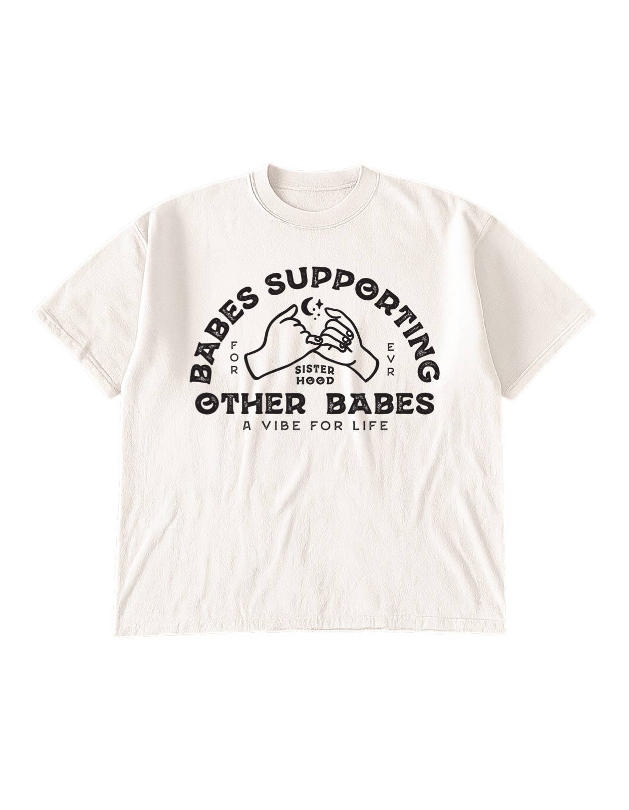 WE THE BABES - Wholesale T-Shirt (Graphic) - Women's - Babes Support Babes Feminist Tee  - Ivory1