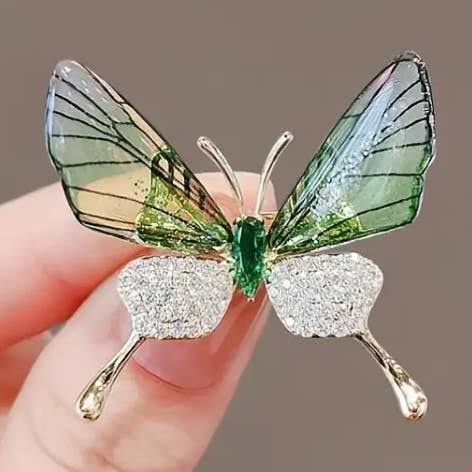 Elegante broche de borboleta artesanal, alfinete de lapela decorativo por atacado de Magnifique Hearts