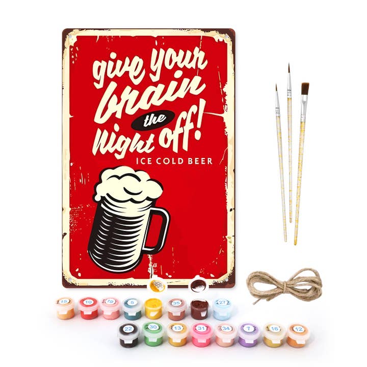Give Your Brain the Night Off – Vintage Paint by Numbers for wholesale by Paint Your Numbers