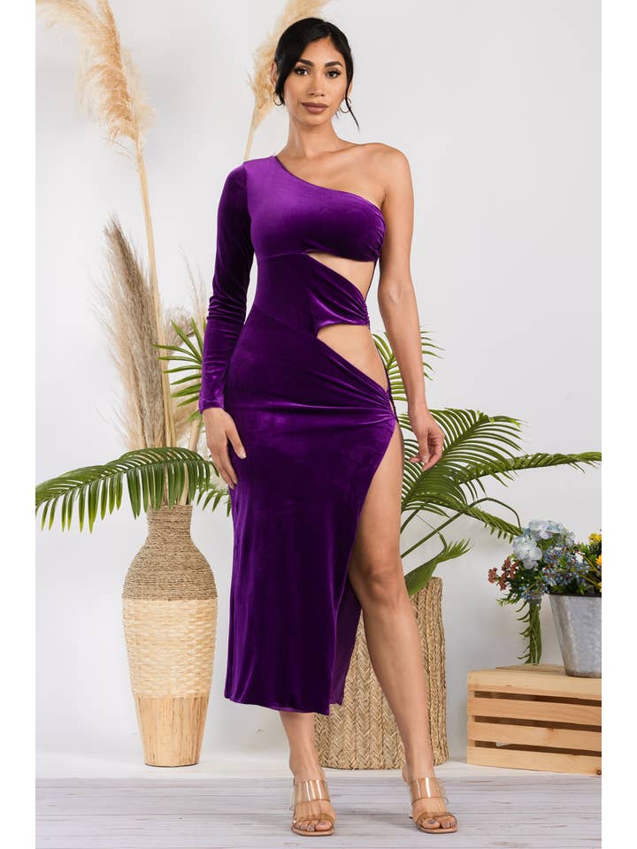 H&H Fashion Inc. - Wholesale Dress - Women's - D30868 - One Shoulder Side Cut Out Dress16