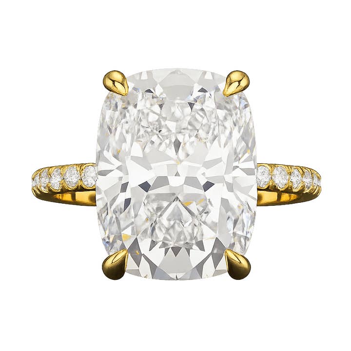 5 Carat Elongated Cushion Cut Diamond Wedding Ring for wholesale by Evara Jewelry