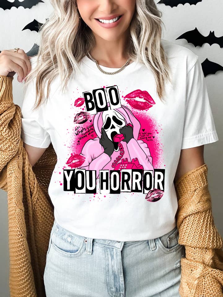 Uncommon Label - Wholesale Screen Printed T-Shirt - Women's - Boo You Horror Spooky Adult Tee0