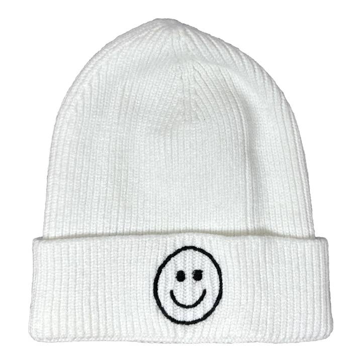 Baby Smiley Beanie - Cute and Cozy Infant Hat with Smiley for wholesale by Rainbow Unicorn Birthday Surprise