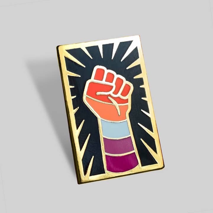 Lesbian Resist Fist Pin for wholesale by GAYPIN'