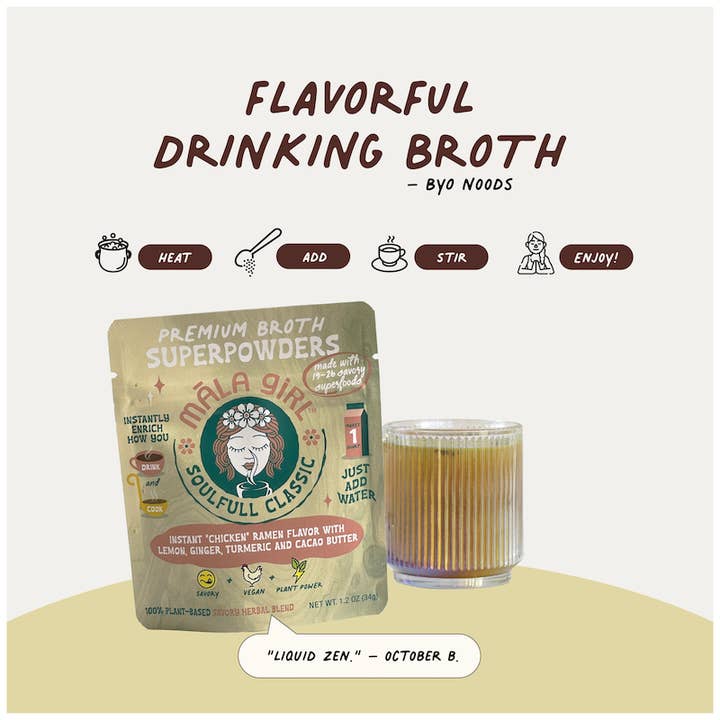 māla girl - Wholesale Ramen - Superfood Instant Broth Powder w/ Lemon Ginger and Turmeric6