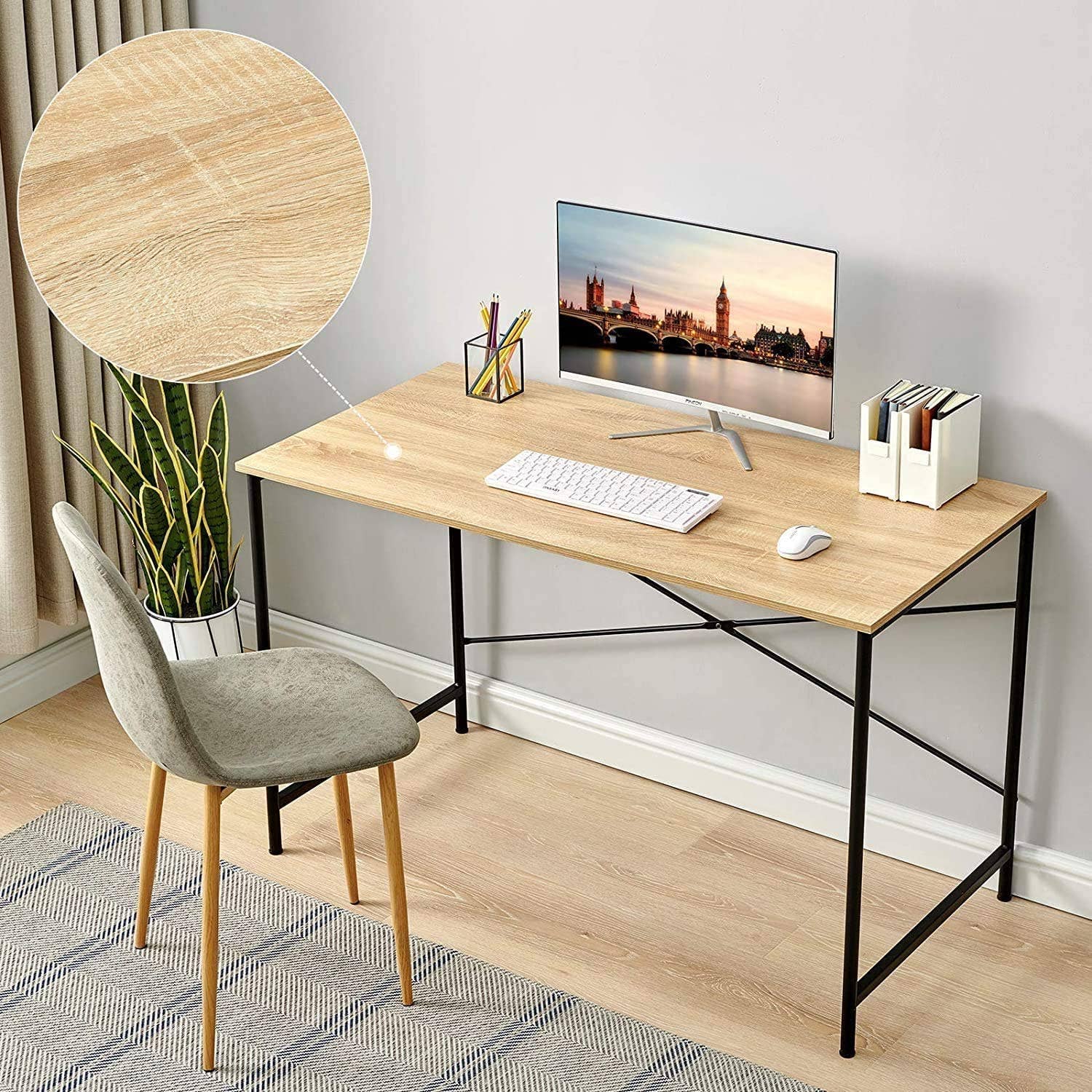39F Inc. - Wholesale Desk Set - Modern Computer Desk – 47” Workstation with Metal Frame6