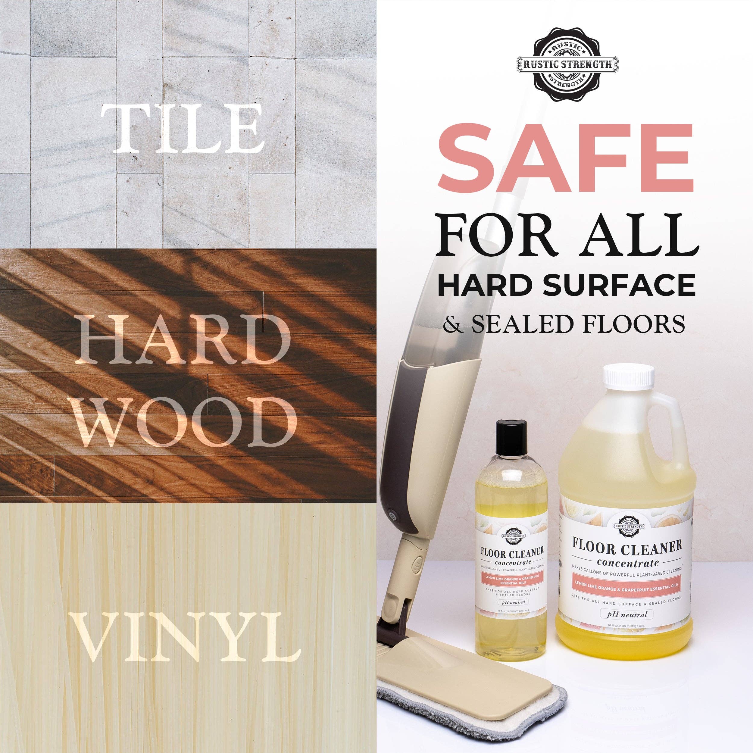 Rustic Strength - Wholesale Floor Cleaner - Multi-Surface Floor Cleaner | Concentrate2