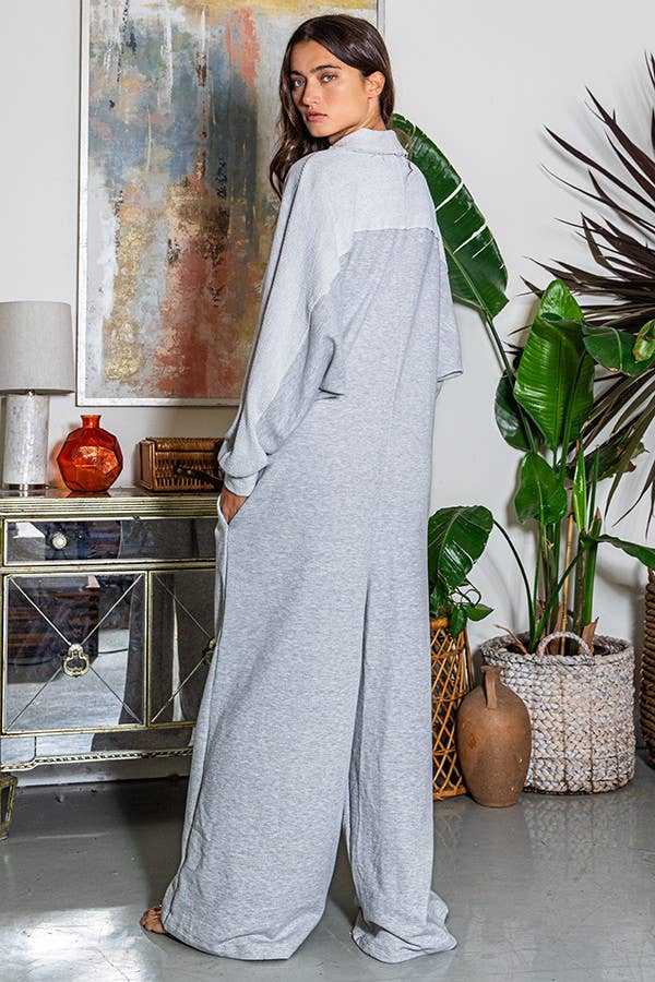 BUCKETLIST INC - Wholesale Jumpsuit - Women's - R5343 Oversize French Terry Jumpsuit9