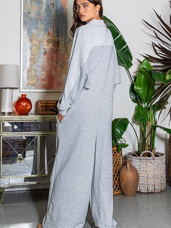 BUCKETLIST INC - Wholesale Jumpsuit - Women's - R5343 Oversize French Terry Jumpsuit9