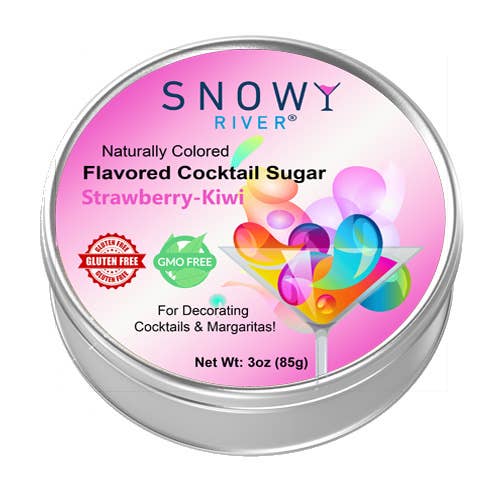 Ultimate Baker - Wholesale Sugar/Sweetener - Snowy River Strawberry-Kiwi Flavored Cocktail Sugar (1x3oz)1