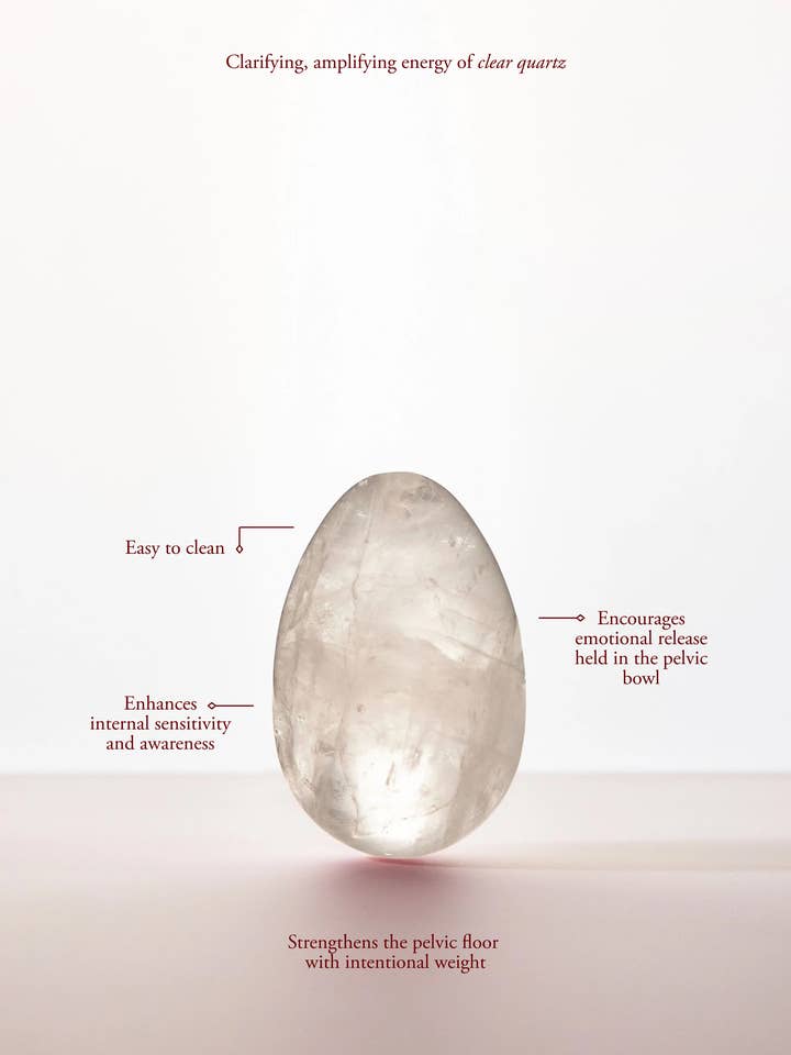 Prism Yoni Egg (Clear Quartz) – Non-Drilled for wholesale by Chakrubs