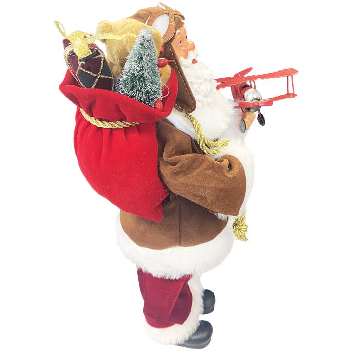 Santa’s Workshop Inc. - Wholesale Christmas Decoration - 12" Santa Pilot2