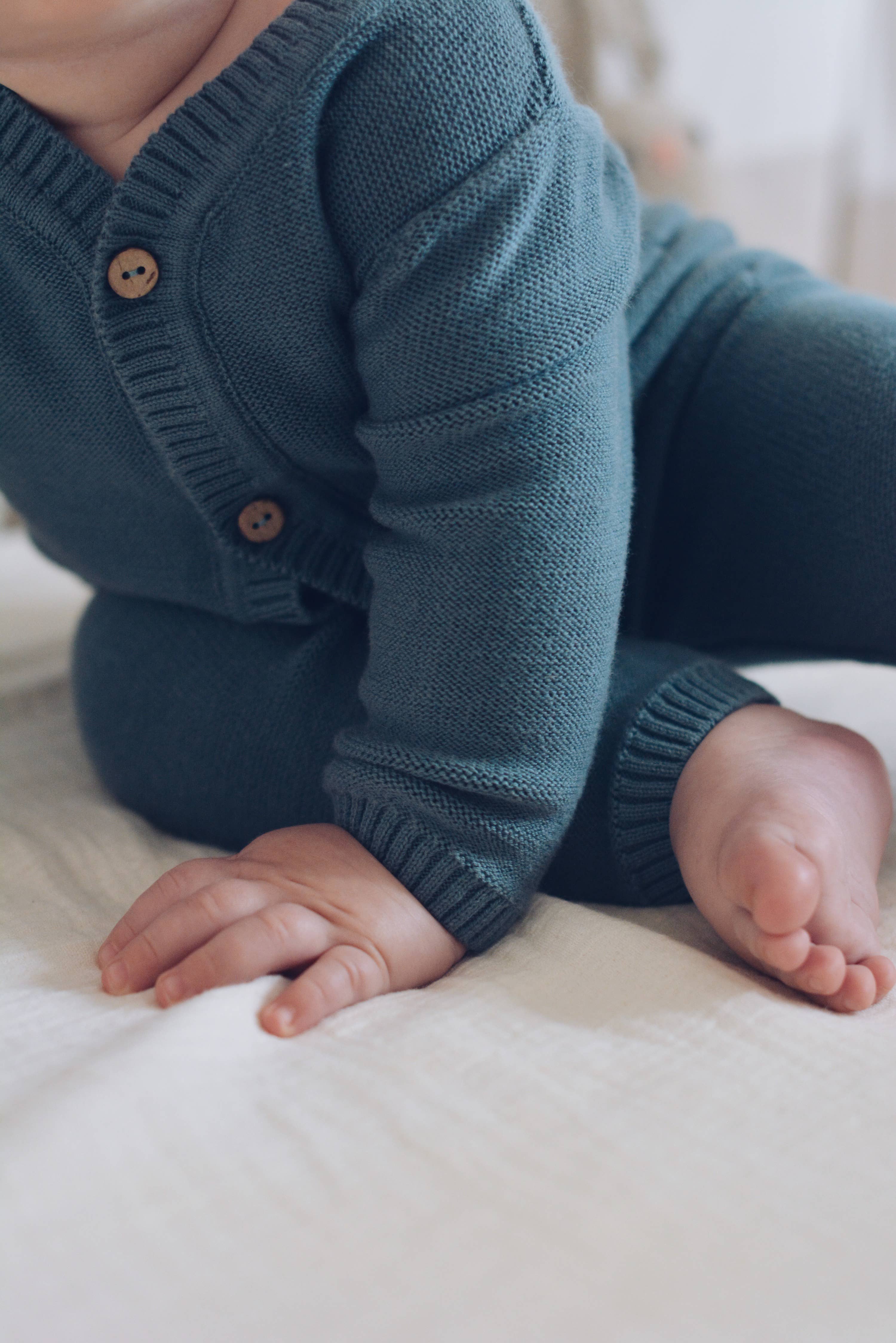 Eli & Nev (we cover U.S. import duties) - Wholesale Jumpsuit - Baby - Baby Knitted Blue Jumpsuit 100% Cotton 5