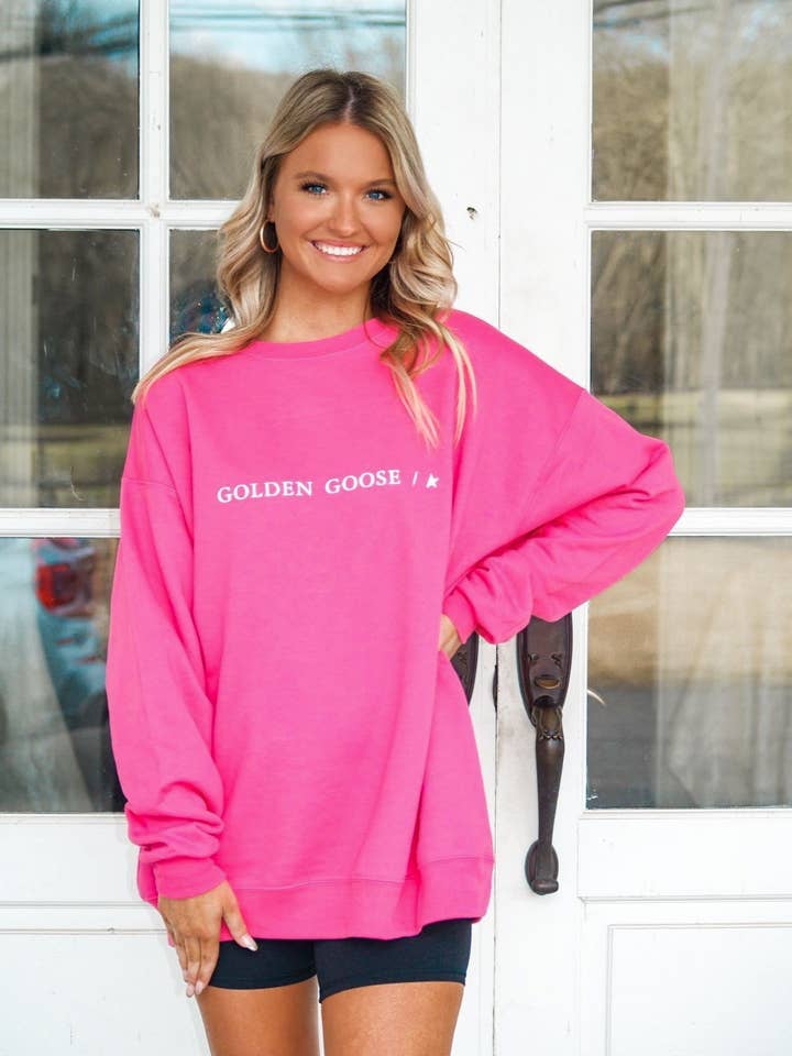 Cozy Drip Clothing - Wholesale Graphic Sweatshirt - Women's - Golden Goose Crew Graphic Sweatshirt for Women1