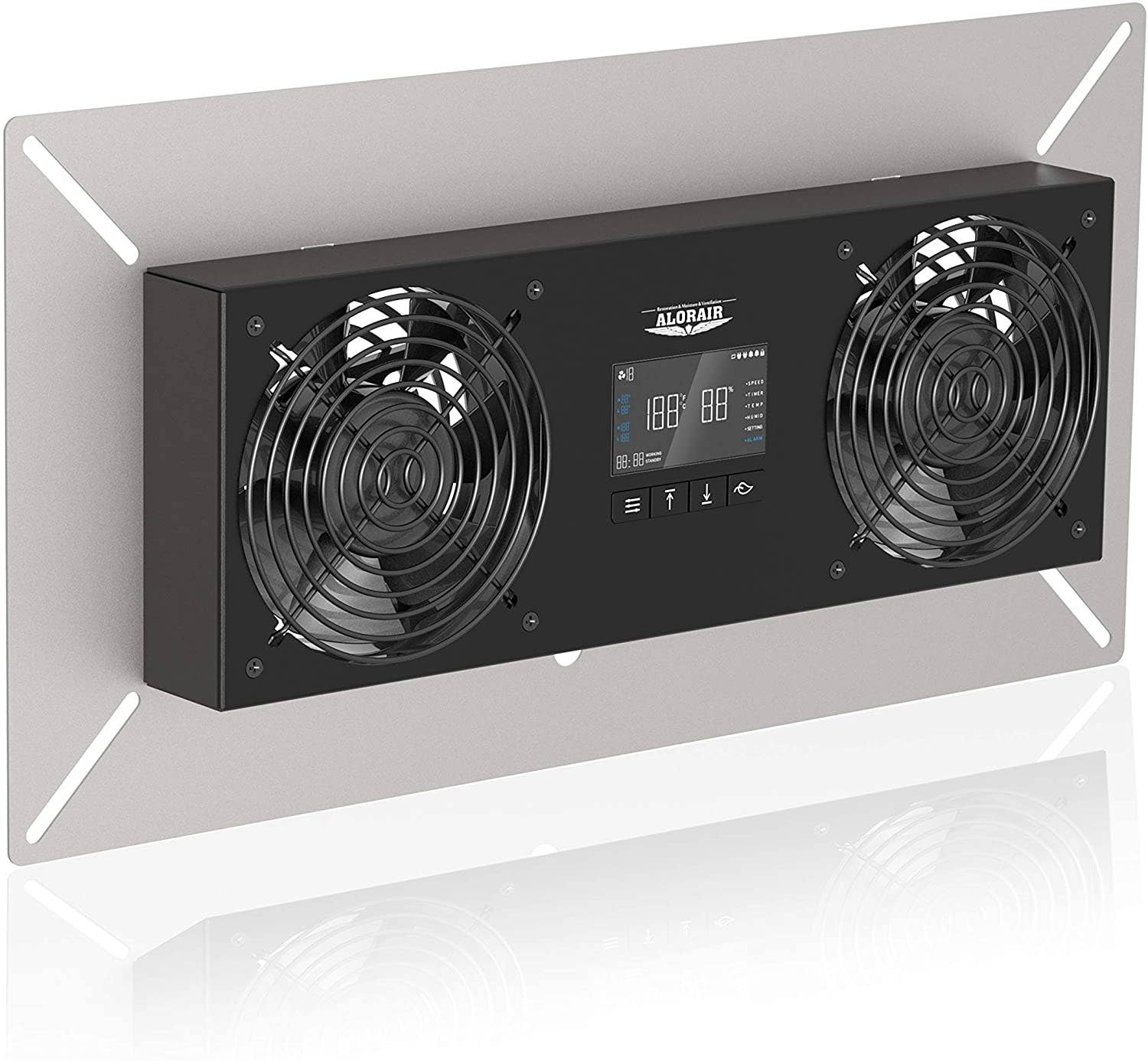 ALORAIR Crawl utrymme Källare Fläkt, VentirPro-S2 med Temperatur Luftfuktighet Controller, Timing Cycle, Varvtalsreglering, för vinden, garage, skjul, kryputrymme, källare, 240CFM (luft-ut) för wholesale av Alorair