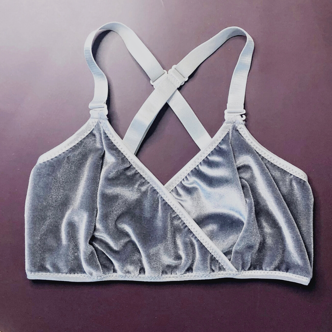 Hey Mavens! - Vente Brassière – femme - Bralette en velours rouge//haut sexy confortable, soutien-gorge cache-cœur, lingerie <312