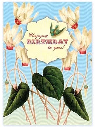 CC150 Happy Birthday To You! White Flowers for wholesale by Cartolina Cards Inc.