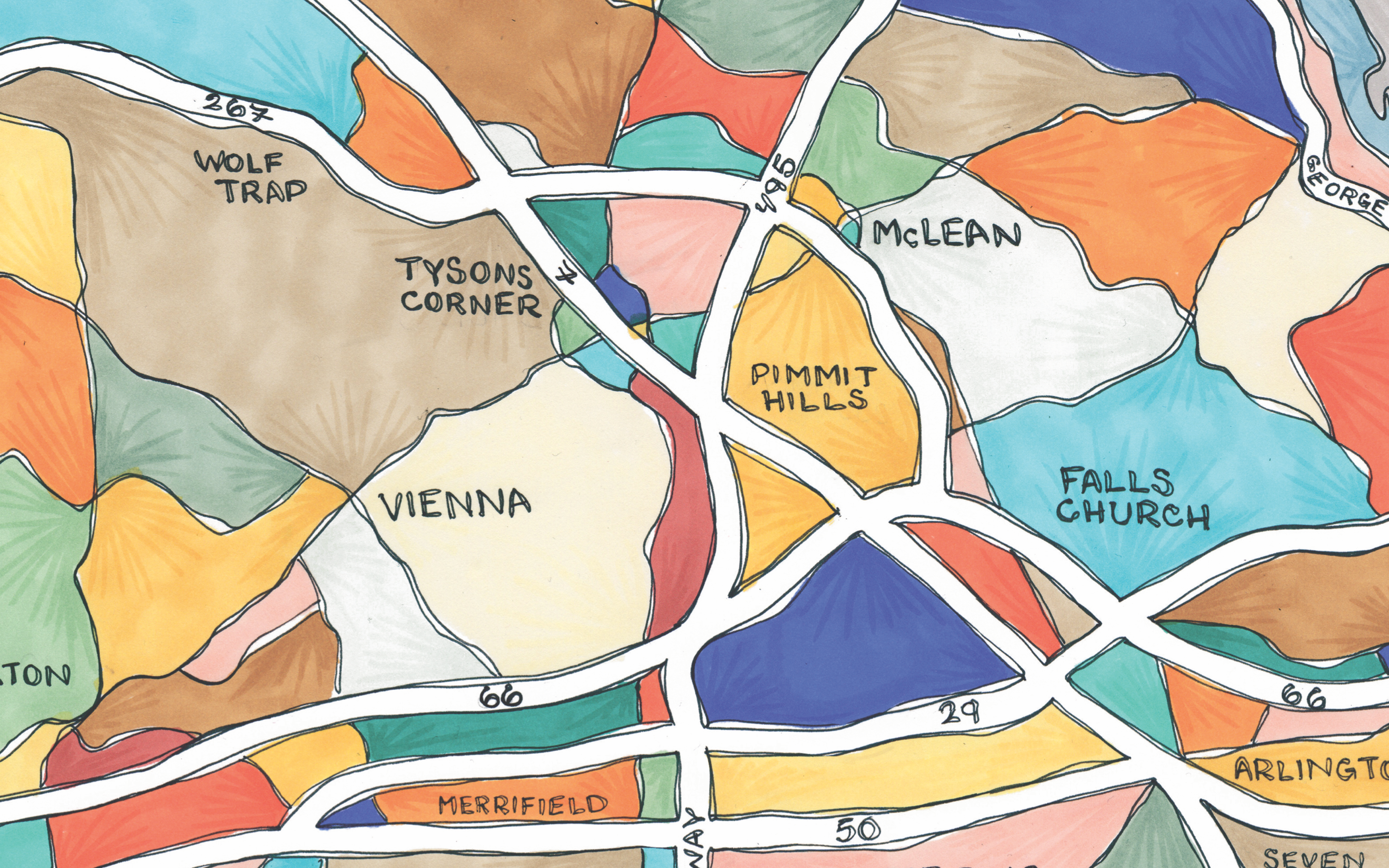 Terratorie Maps + Goods - Wholesale Art Print - NoVA Map Art Print1