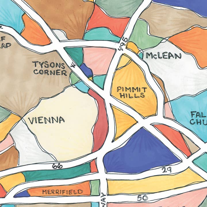 Terratorie Maps + Goods - Wholesale Art Print - NoVA Map Art Print1