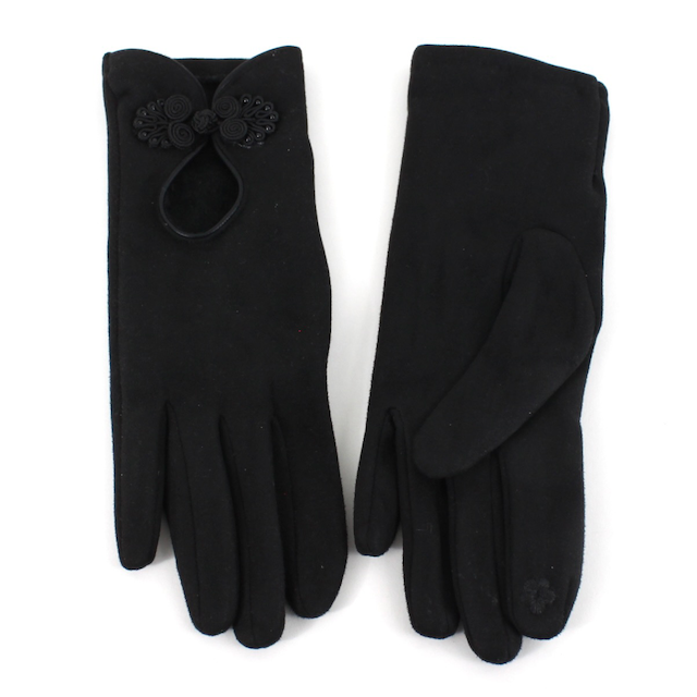 Pretty Persuasions - Wholesale Gloves - Women's - A24015 Chinese Knot Frog Button Trim Gloves7