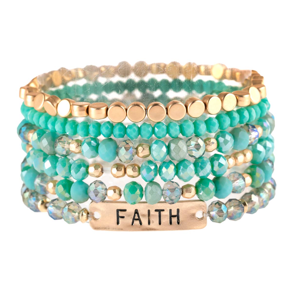 MYS Wholesale Inc - Vente Bracelet de perles - Bracelet à perles mélangées Faith Charm2