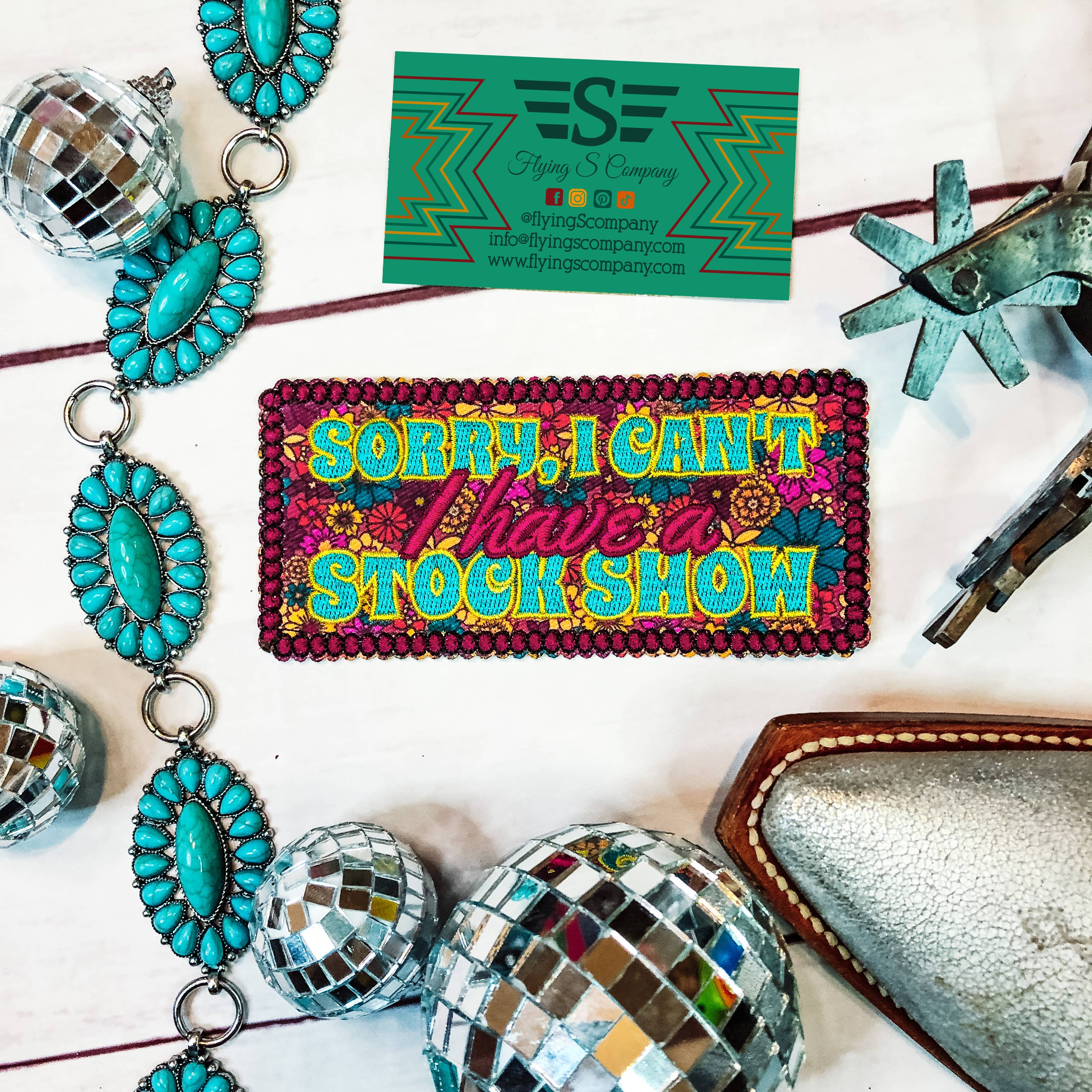 Flying S Company - Wholesale Patch - Can't, I Have a Stock Show Patch (Patch ONLY)