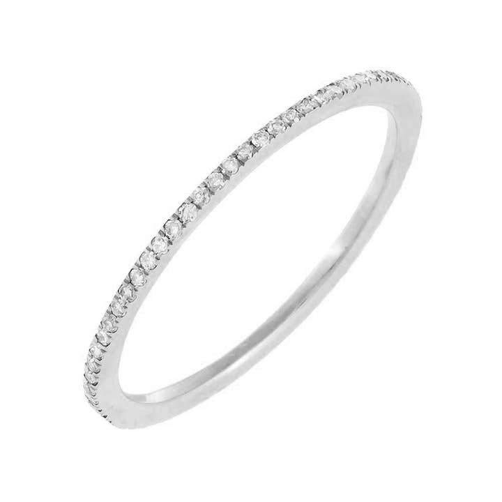 By Adina Eden - Wholesale Wedding Band/Ring - Diamond Micropavé Eternity Band 14K